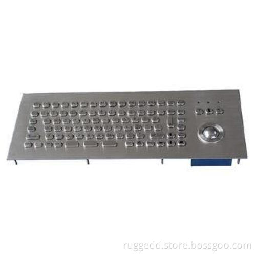 MINI 81 keys panel mount Industrial Keyboard With Trackball